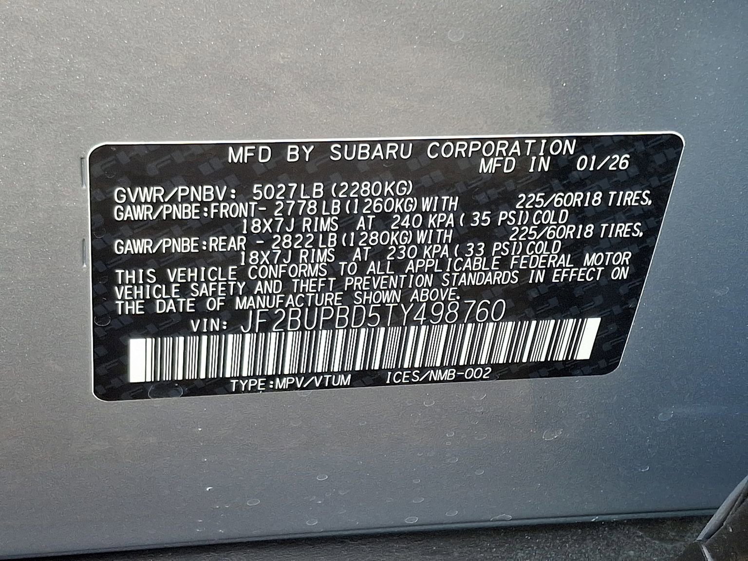 New 2026 Subaru Outback Premium image 12