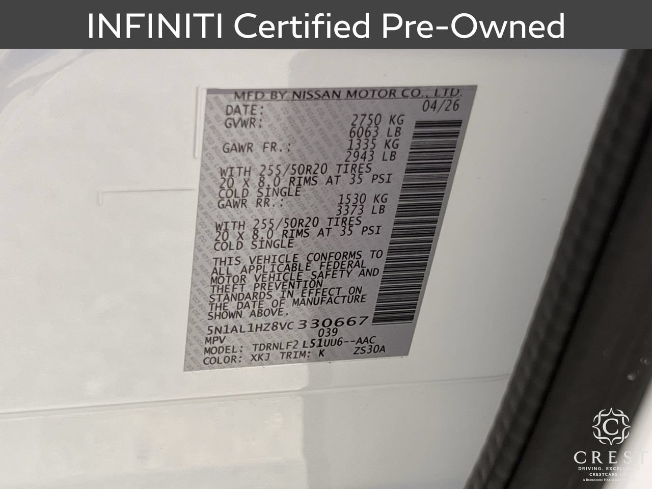 Certified 2027 INFINITI QX60 Autograph w/ Dark Cargo Package AWD/4WD image 34