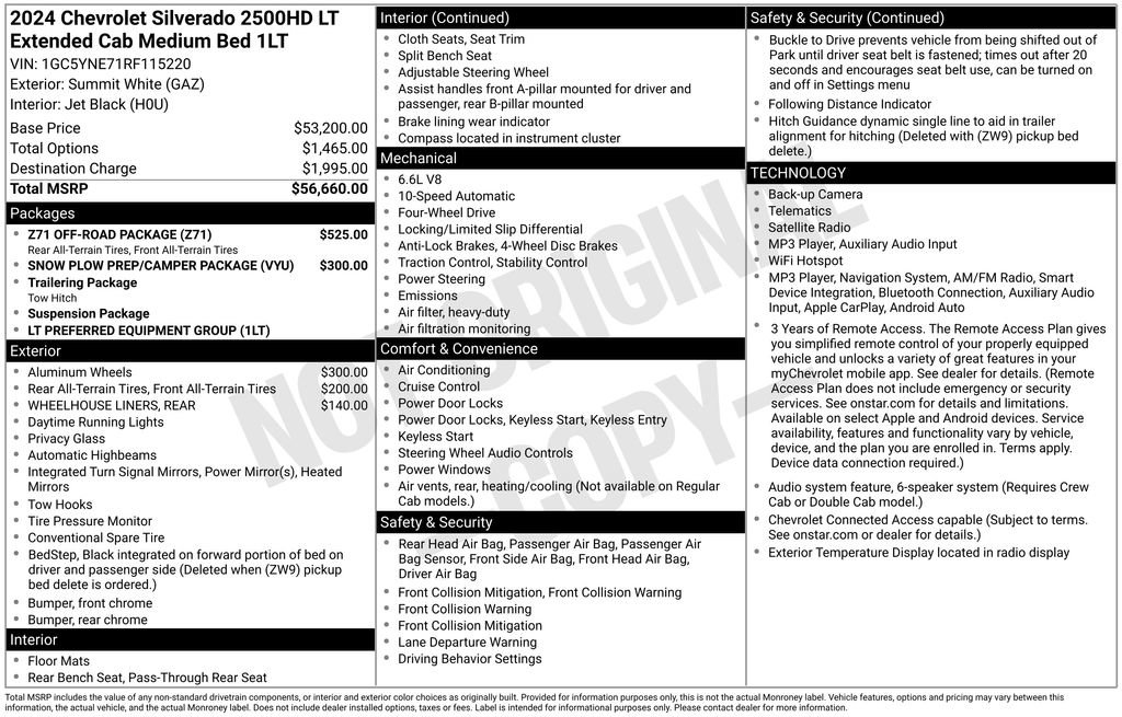 Used 2024 Chevrolet Silverado 2500 LT w/ Z71 Off-Road Package AWD/4WD image 32