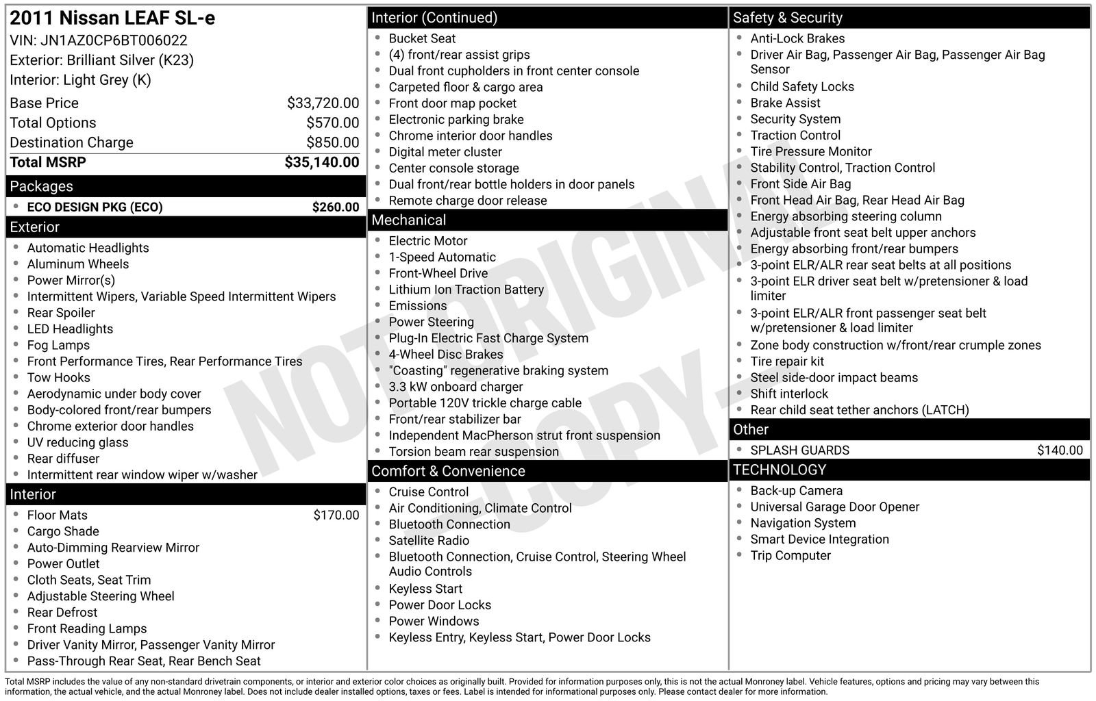 Used 2011 Nissan Leaf SL w/ Eco Design Pkg image 32