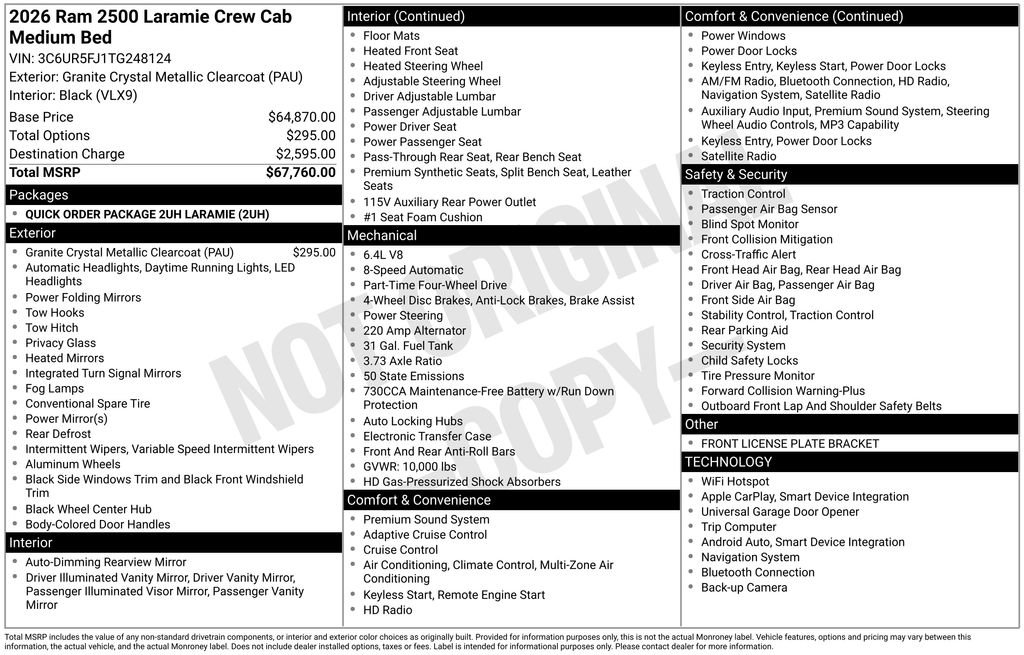 New 2026 RAM 2500 Laramie image 5