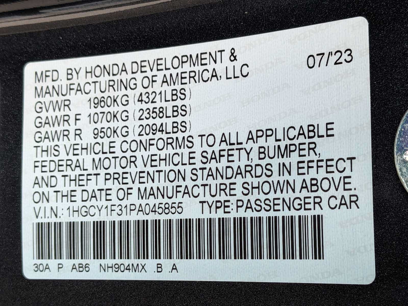 Certified 2023 Honda Accord EX image 33