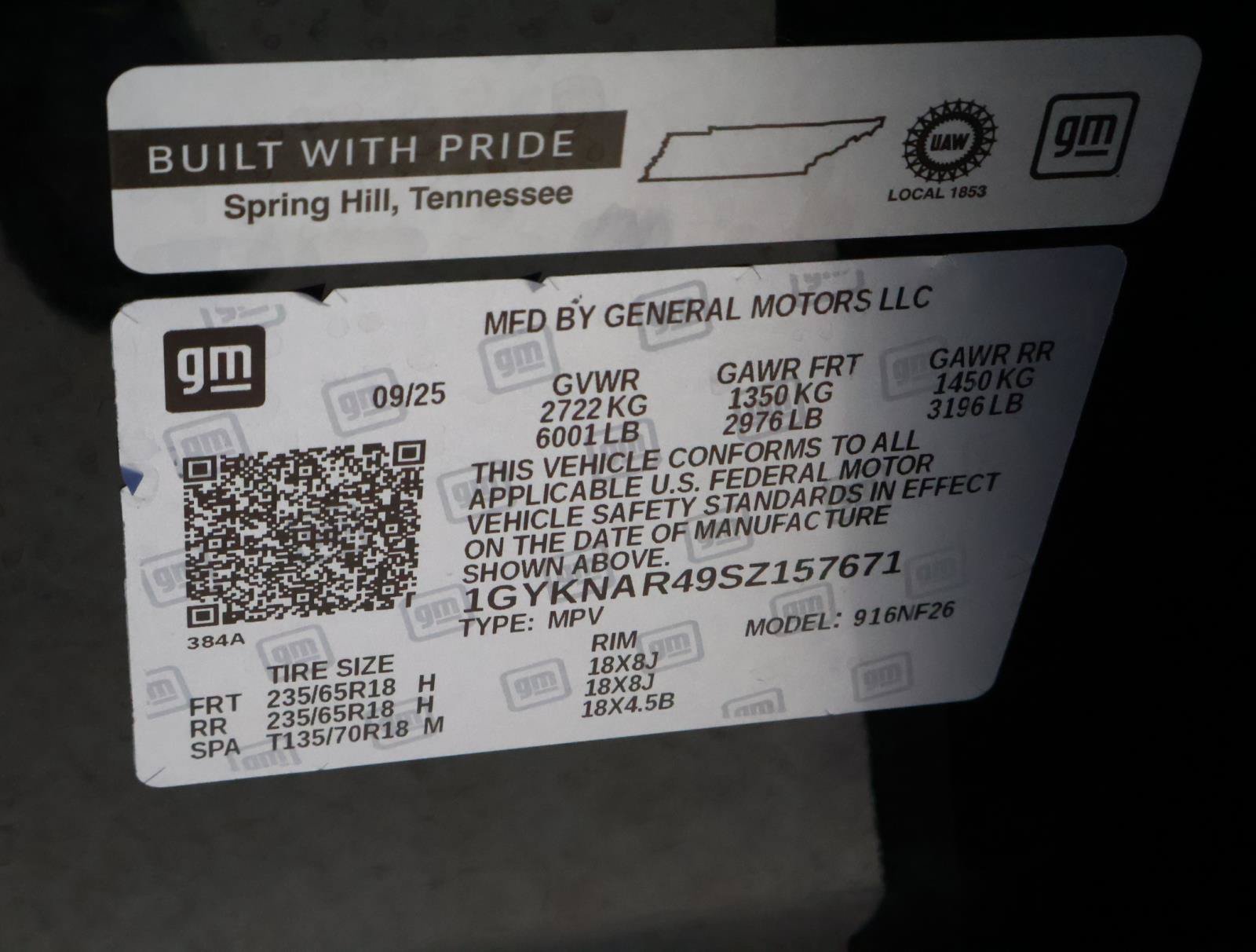 Used 2025 Cadillac XT5 Luxury w/ LPO, Floor Liner Package FWD image 26