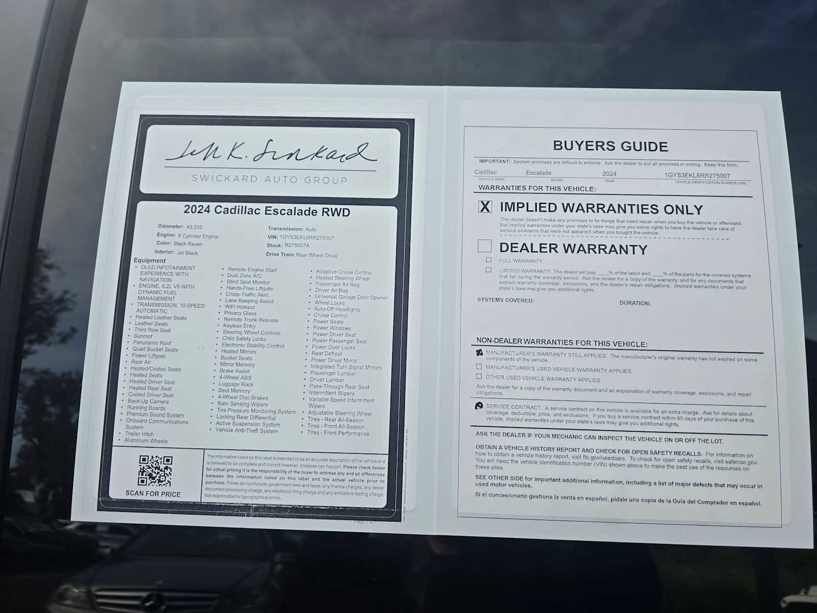 Used 2024 Cadillac Escalade Sport image 20