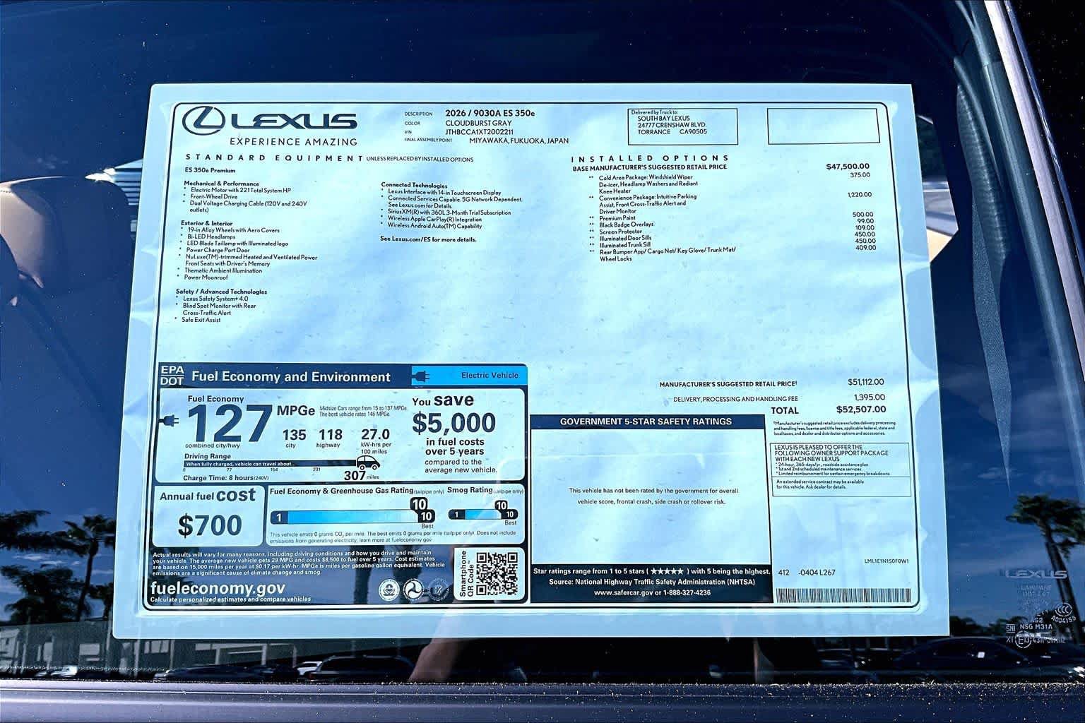 New 2026 Lexus ES 350e w/ Convenience Package FWD image 22