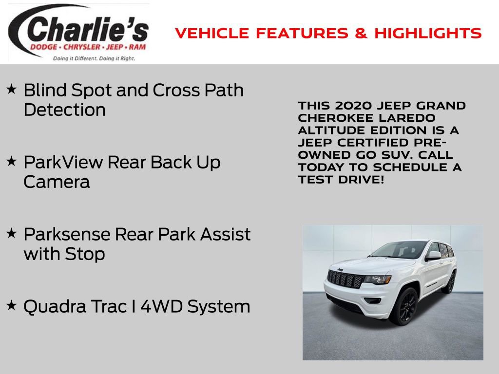 Certified 2020 Jeep Grand Cherokee Altitude image 7