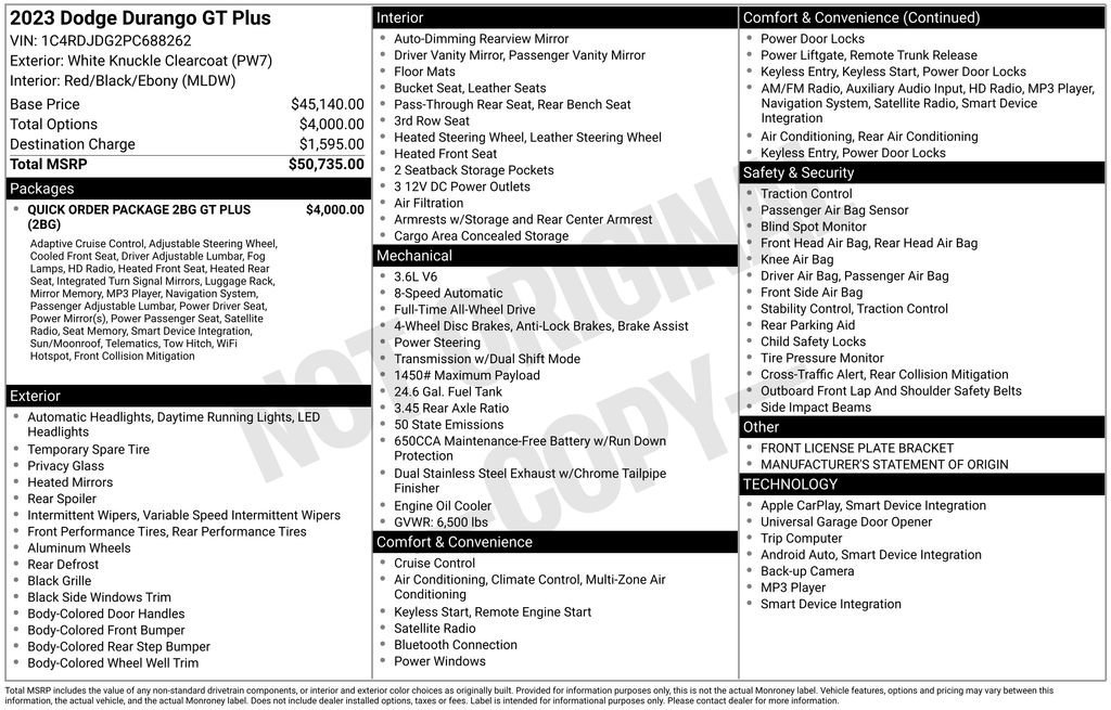 Certified 2023 Dodge Durango GT image 43