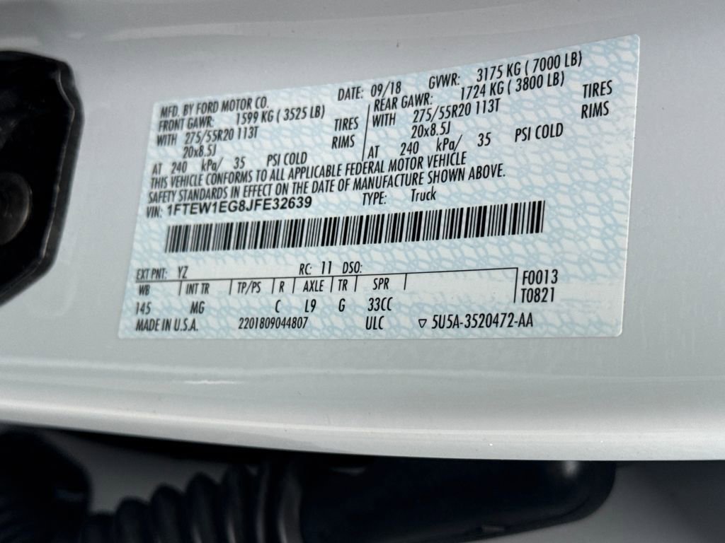 Used 2018 Ford F150 XLT w/ Equipment Group 302A Luxury image 38