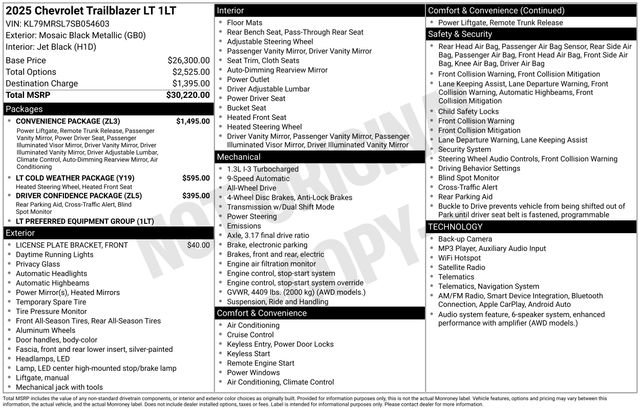 Used 2025 Chevrolet TrailBlazer LT w/ Convenience Package AWD/4WD image 29