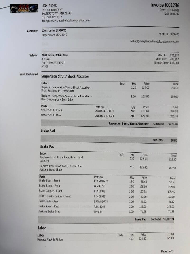 Used 2003 Lexus LX 470 4WD image 78