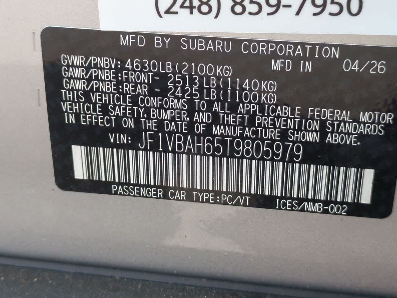 New 2026 Subaru WRX Premium AWD/4WD image 33