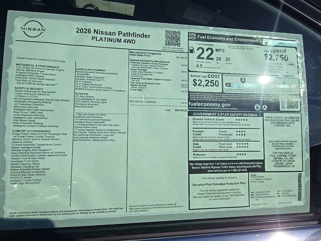 New 2026 Nissan Pathfinder Platinum image 46