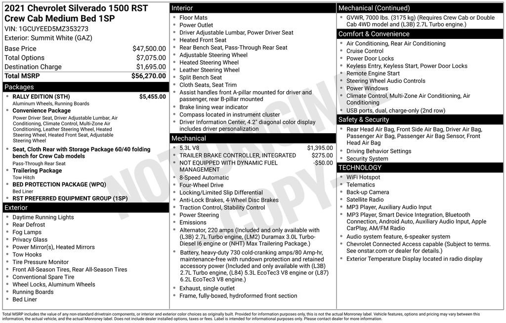 Used 2021 Chevrolet Silverado 1500 RST w/ Rally Edition AWD/4WD image 11
