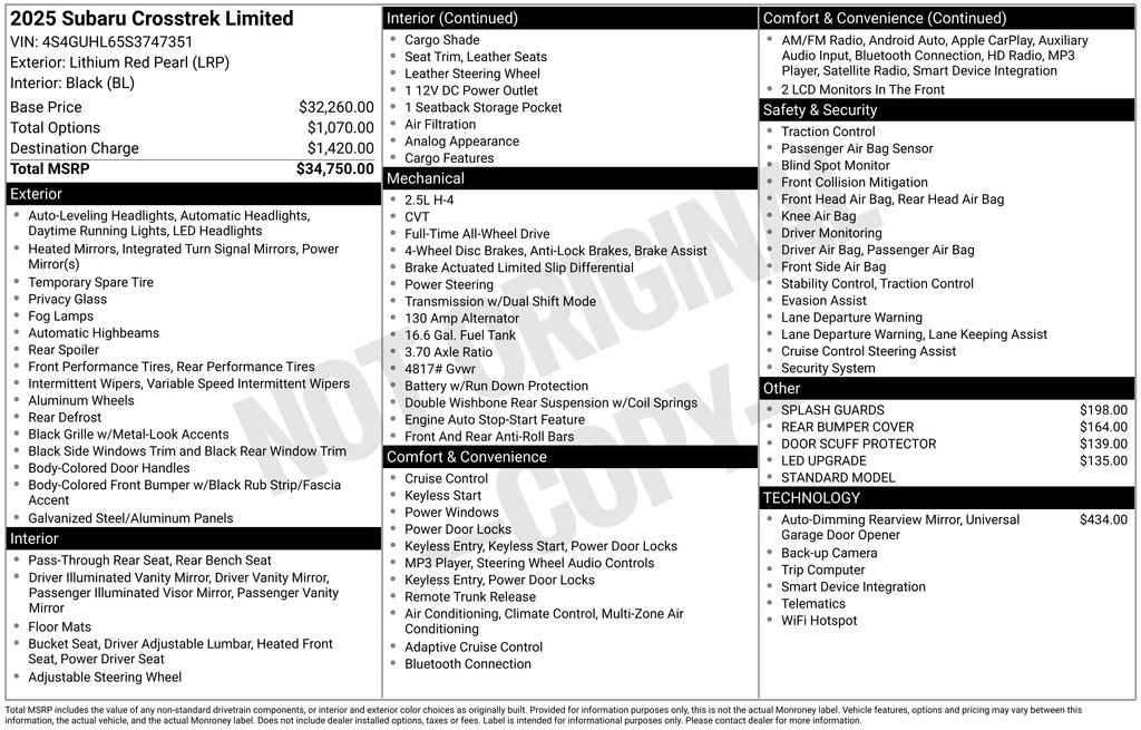 Used 2025 Subaru Crosstrek 2.5i Limited image 8