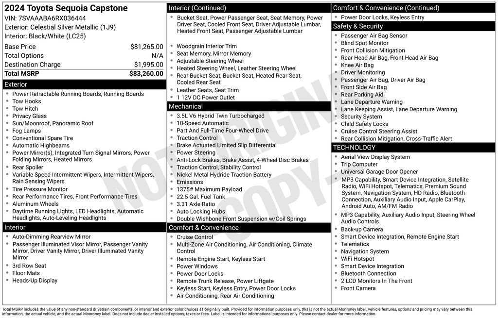 Used 2024 Toyota Sequoia Capstone AWD/4WD image 41