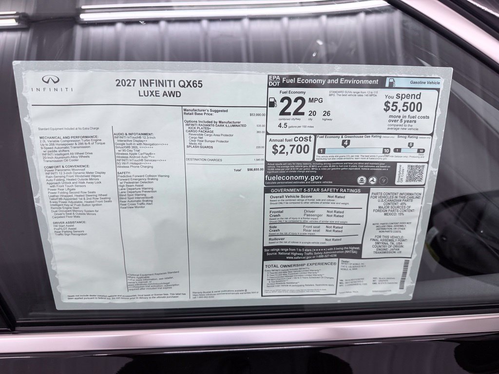 New 2027 INFINITI QX65 Luxe w/ Cargo Package AWD/4WD image 46