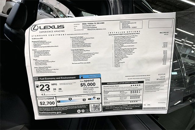 New 2026 Lexus TX 350 AWD image 14