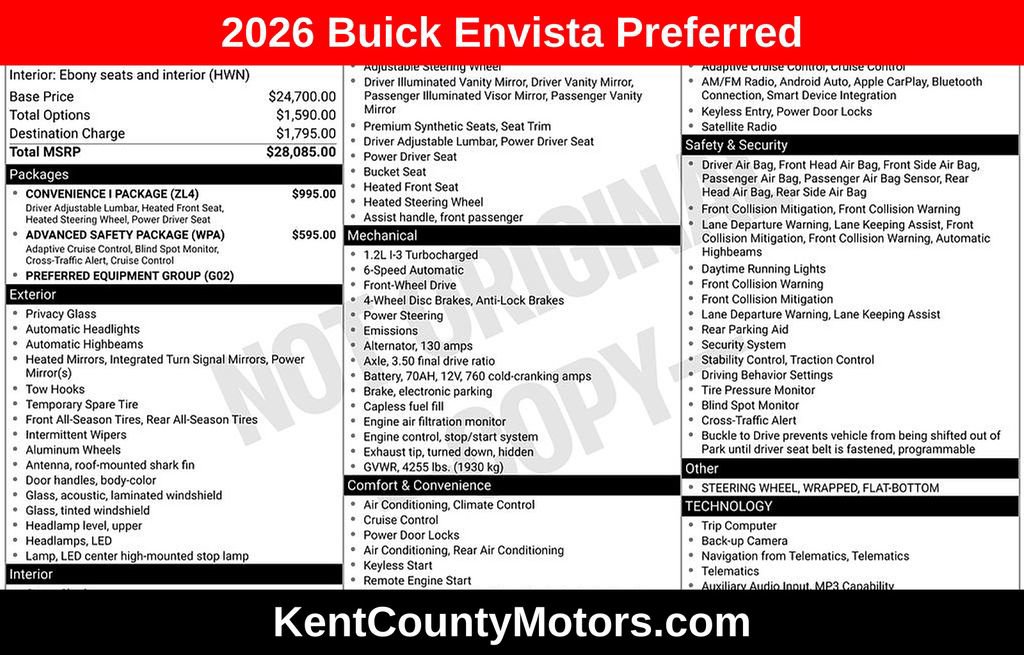 Used 2026 Buick Envista Preferred w/ Convenience I Package image 1