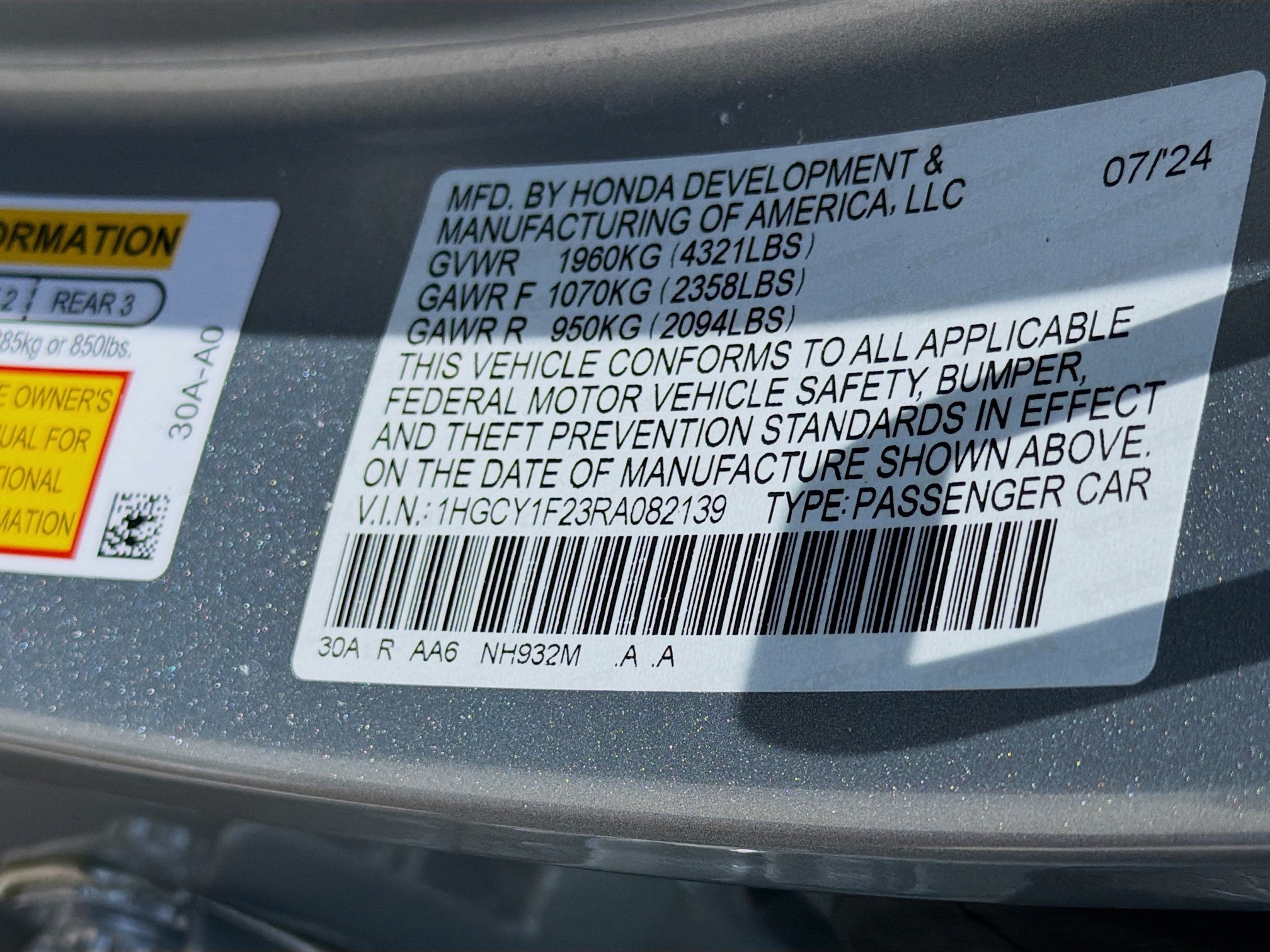Certified 2024 Honda Accord LX image 36
