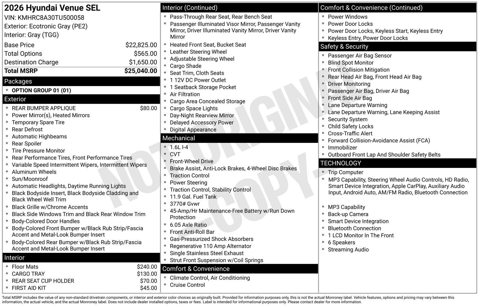 New 2026 Hyundai Venue SEL FWD image 27