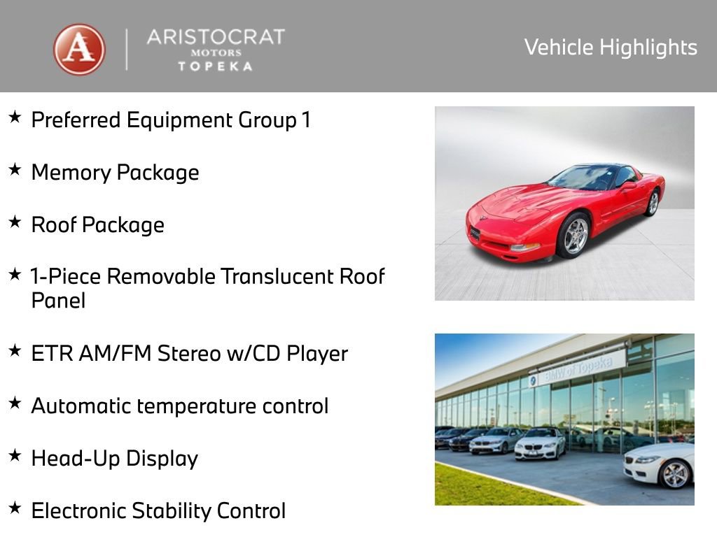 Used 2004 Chevrolet Corvette Coupe w/ Roof Package RWD image 2