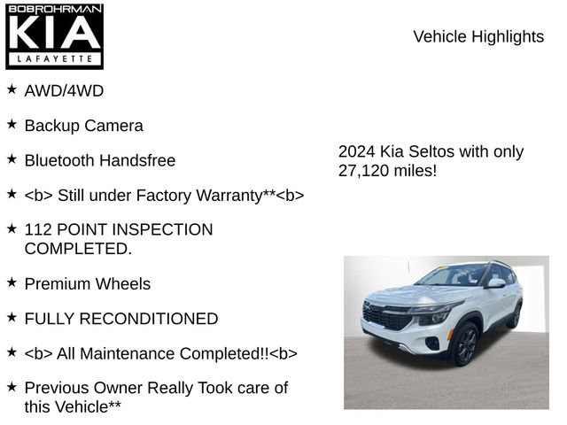 Used 2024 Kia Seltos S AWD/4WD image 7