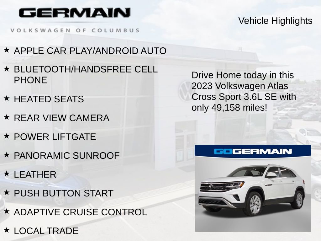 Used 2023 Volkswagen Atlas Cross Sport SE w/ Panoramic Sunroof Package AWD/4WD image 6