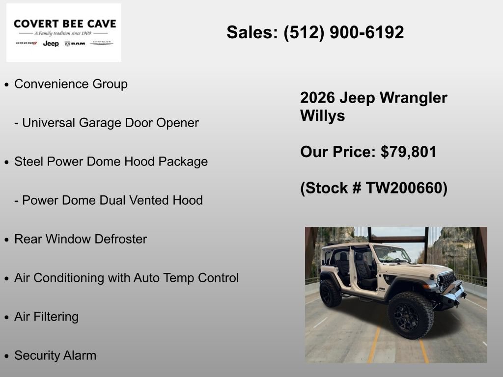 New 2026 Jeep Wrangler Unlimited Sport AWD/4WD image 36