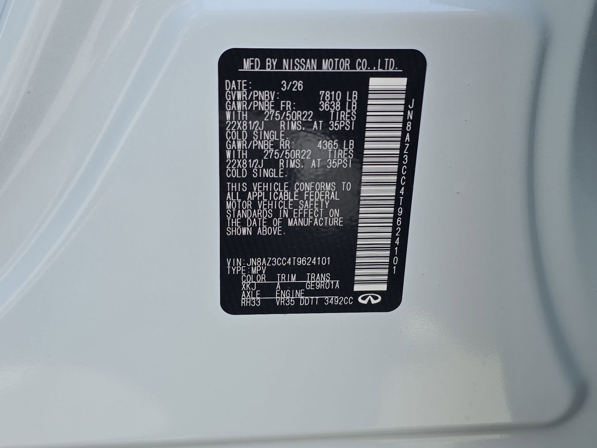 New 2026 INFINITI QX80 Autograph AWD/4WD image 33