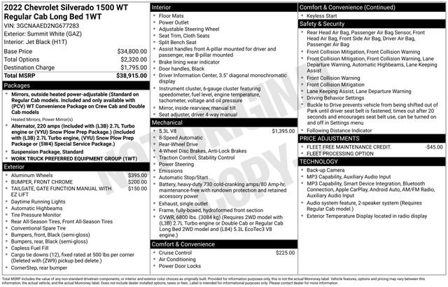 Used 2022 Chevrolet Silverado 1500 W/T RWD image 20