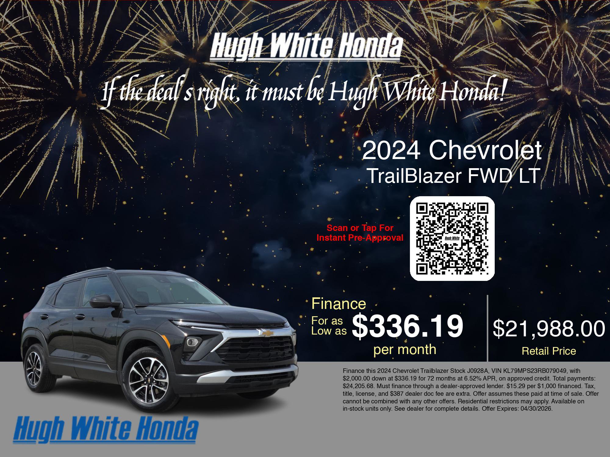 Used 2024 Chevrolet TrailBlazer LT w/ Convenience Package image 3