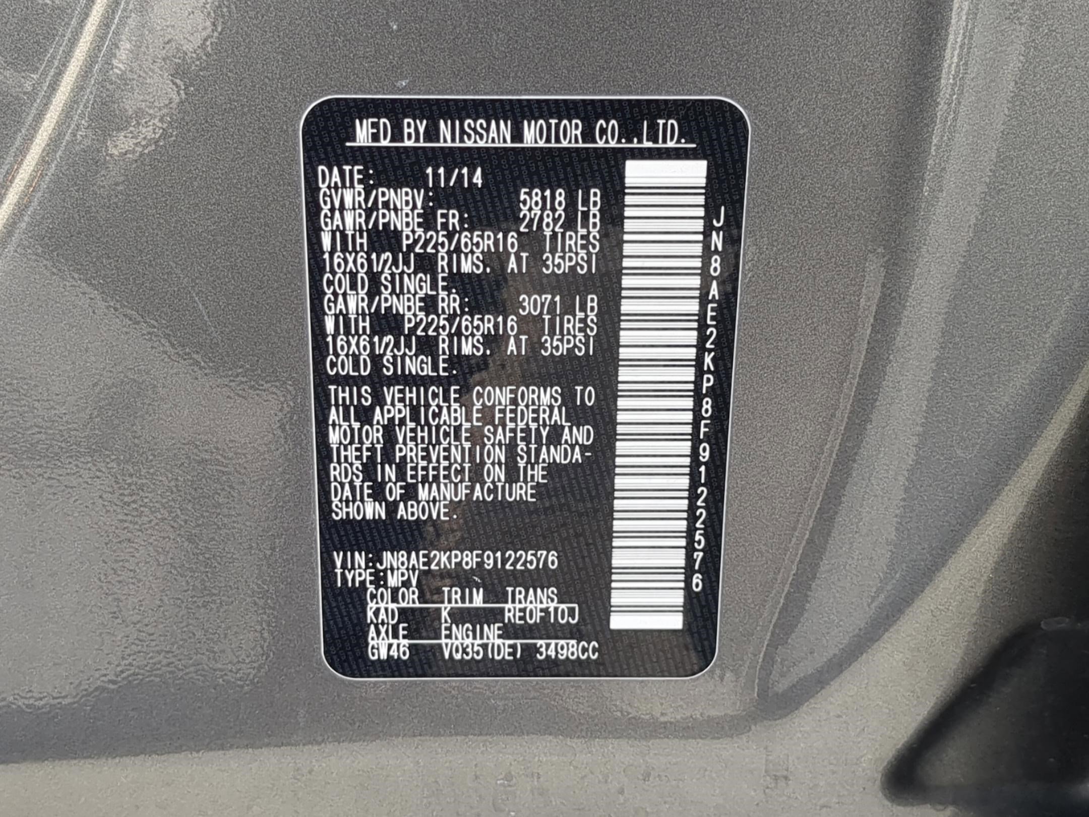 Used 2015 Nissan Quest S image 35