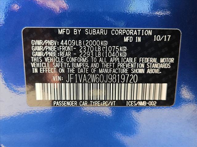 Used 2018 Subaru WRX STI Limited w/ Popular Package #1 AWD/4WD image 25