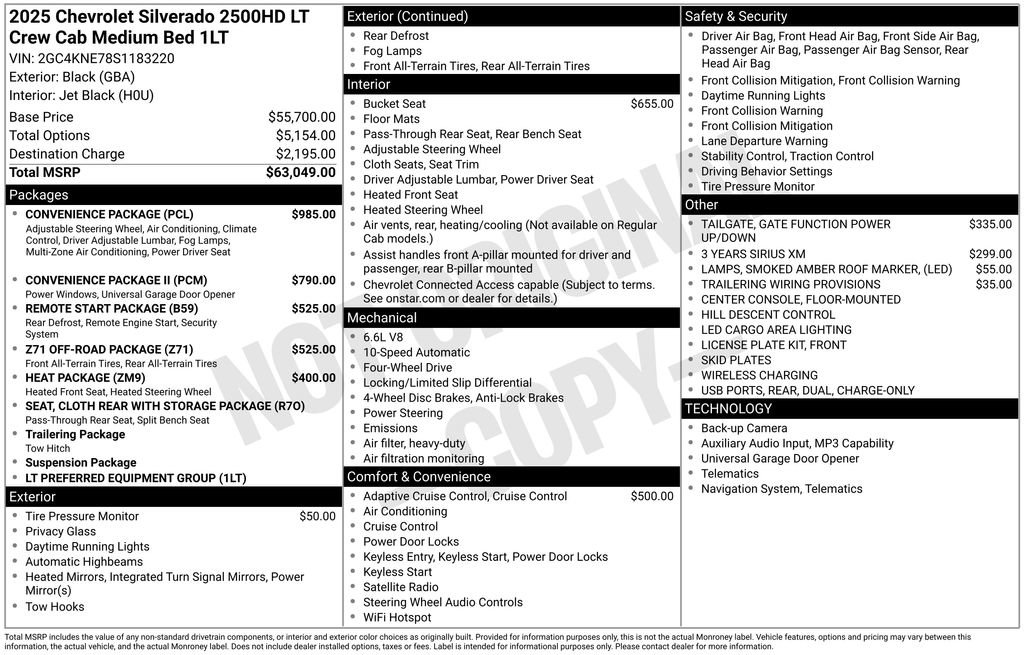 Used 2025 Chevrolet Silverado 2500 LT w/ Convenience Package AWD/4WD image 40