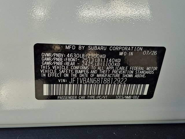New 2026 Subaru WRX Limited AWD/4WD image 22