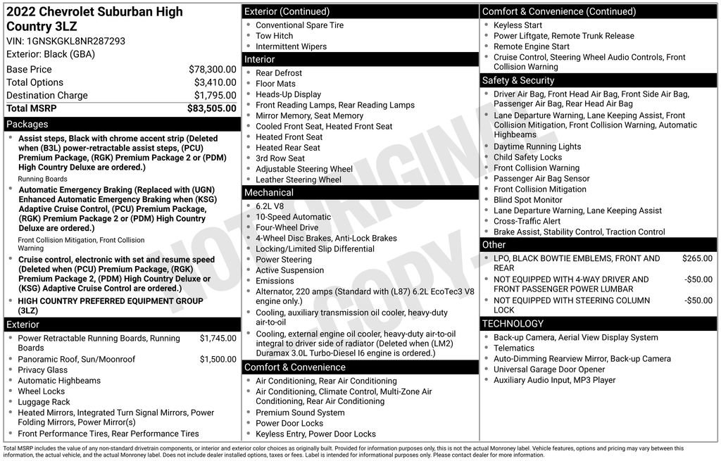 Used 2022 Chevrolet Suburban High Country AWD/4WD image 13