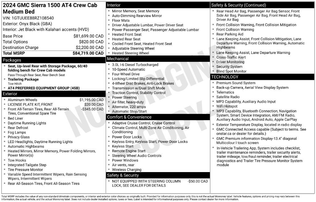 Used 2024 GMC Sierra 1500 AT4 AWD/4WD image 60