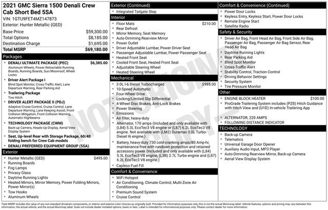 Used 2021 GMC Sierra 1500 Denali w/ Denali Ultimate Package AWD/4WD image 37