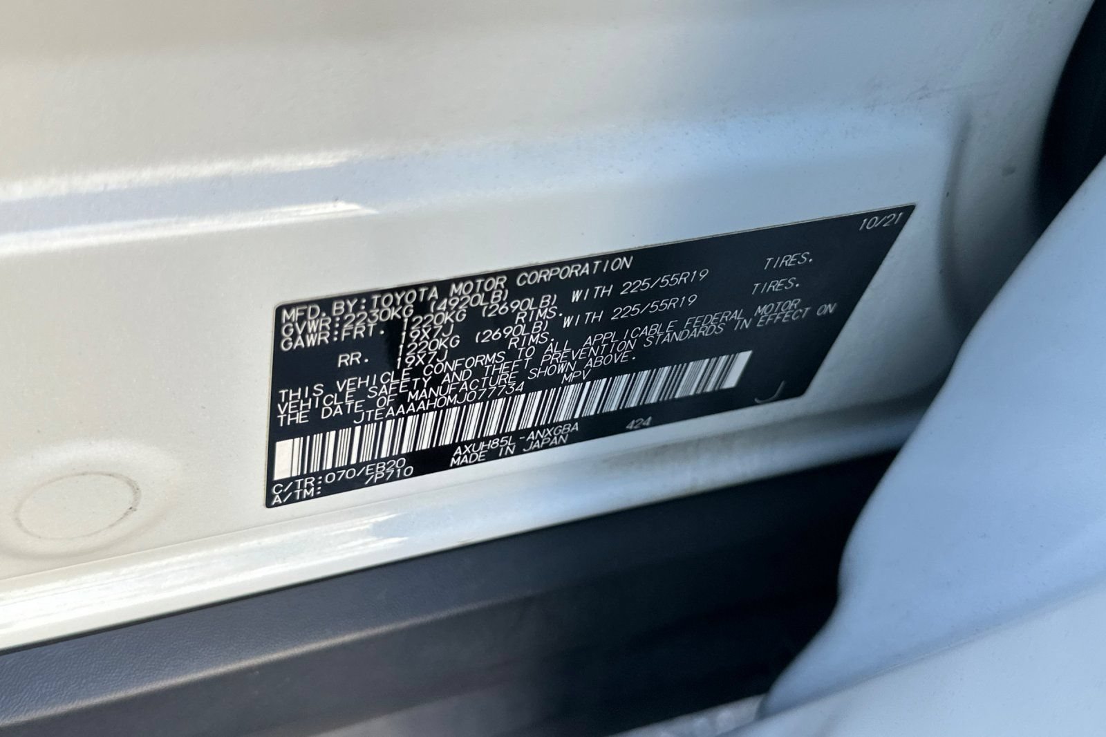 Certified 2021 Toyota Venza XLE AWD/4WD image 28