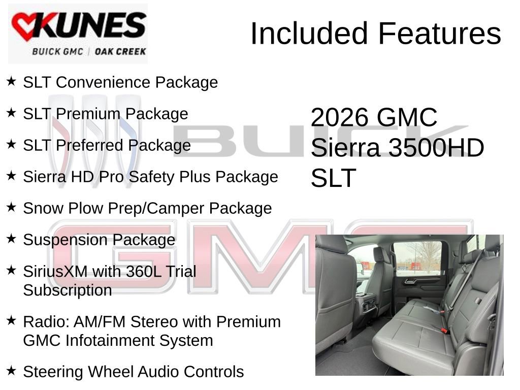 New 2026 GMC Sierra 3500 SLT w/ SLT Premium Package AWD/4WD image 2