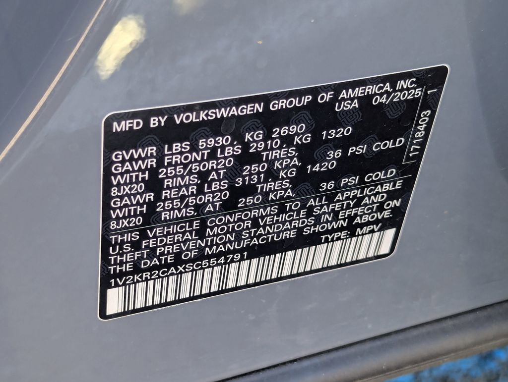 Used 2025 Volkswagen Atlas SE w/ Panoramic Sunroof Package AWD/4WD image 42