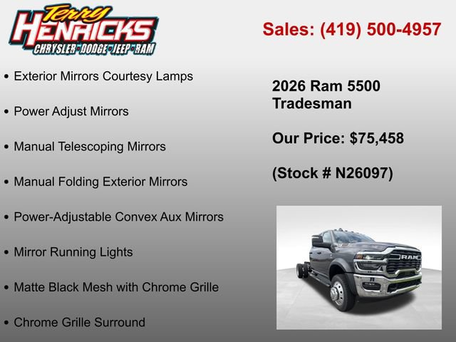 New 2026 RAM 5500 Tradesman w/ Chrome Appearance Group AWD/4WD image 36