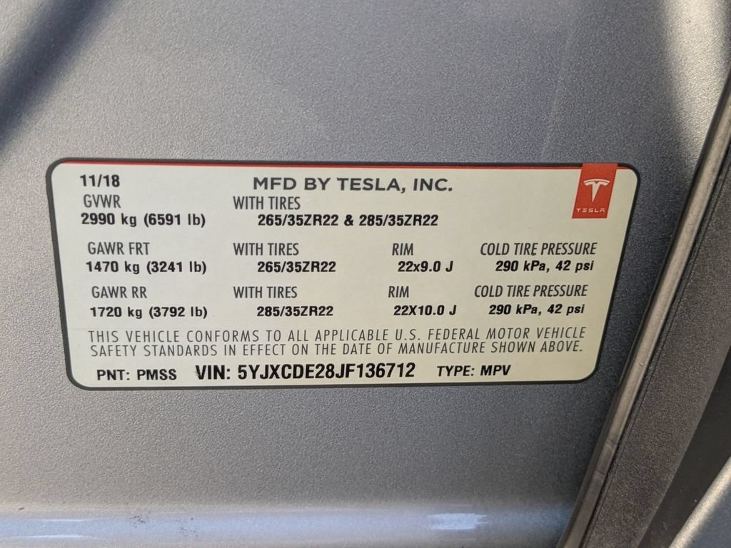 Used 2018 Tesla Model X 75D AWD/4WD image 32