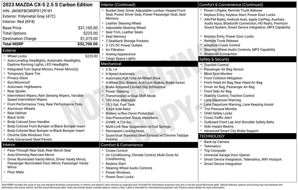 Used 2023 MAZDA CX-5 Carbon Edition AWD/4WD image 40