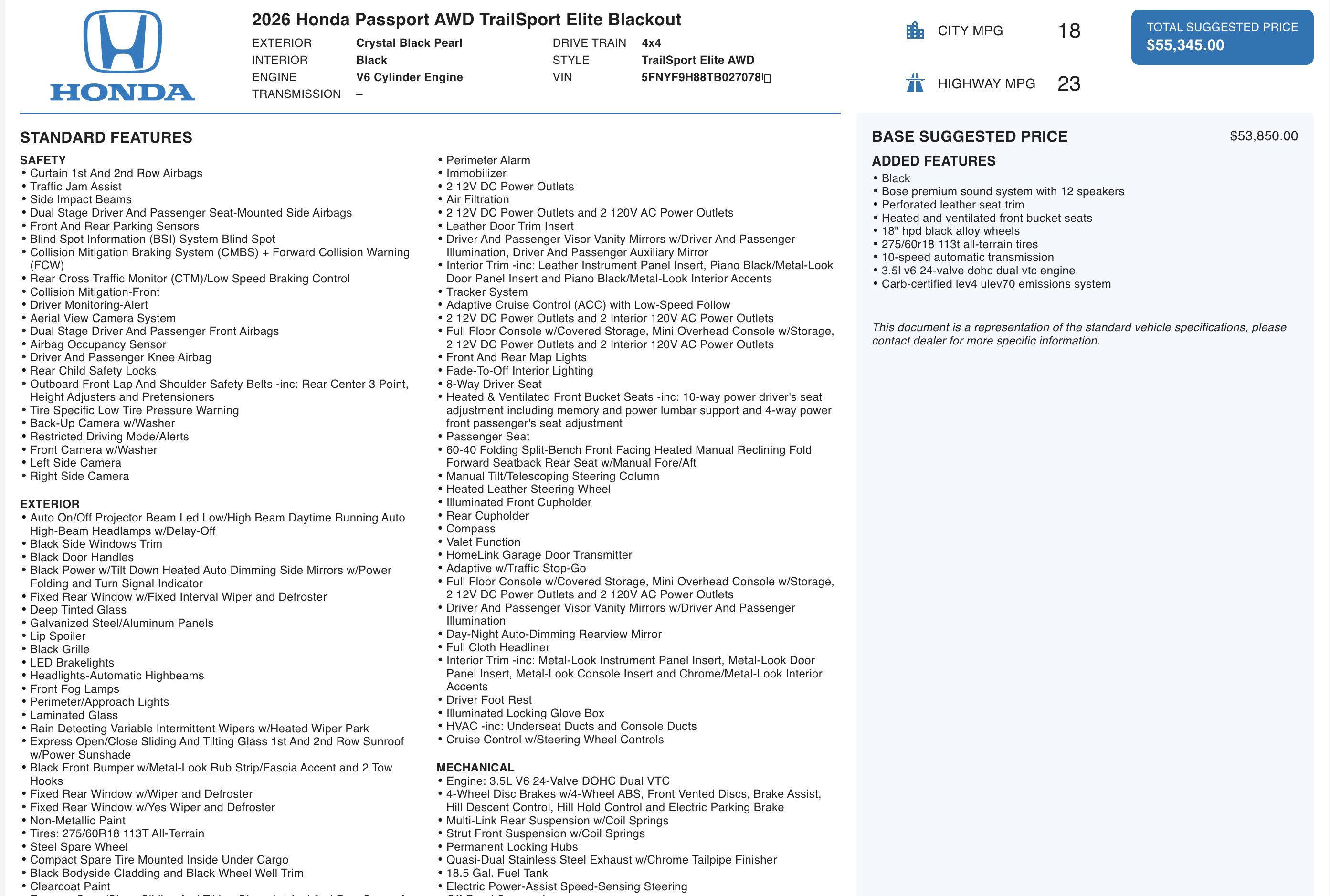 Used 2026 Honda Passport TrailSport Elite image 4