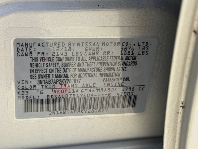 Used 2019 Nissan Sentra S FWD image 27