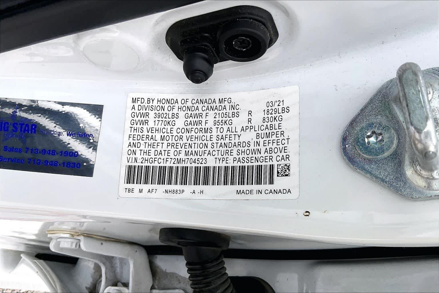 Used 2021 Honda Civic EX-L image 35