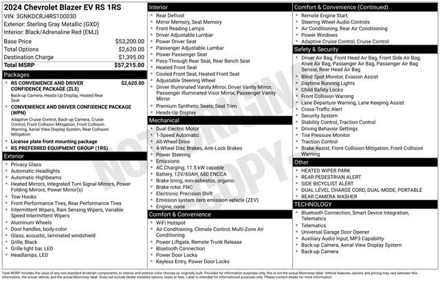 Certified 2024 Chevrolet Blazer EV RS AWD/4WD image 5