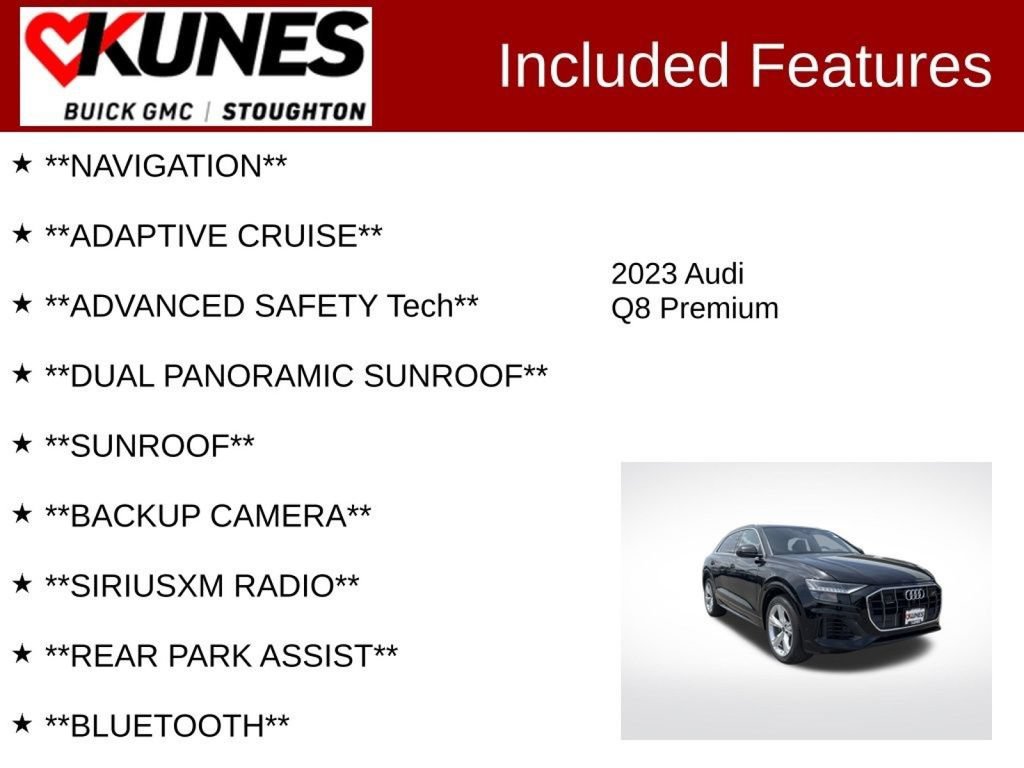 Used 2023 Audi Q8 Premium w/ Convenience Package AWD/4WD image 4