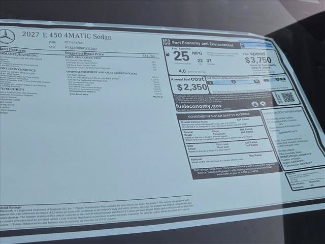 New 2027 Mercedes-Benz E 450 4MATIC Sedan image 14